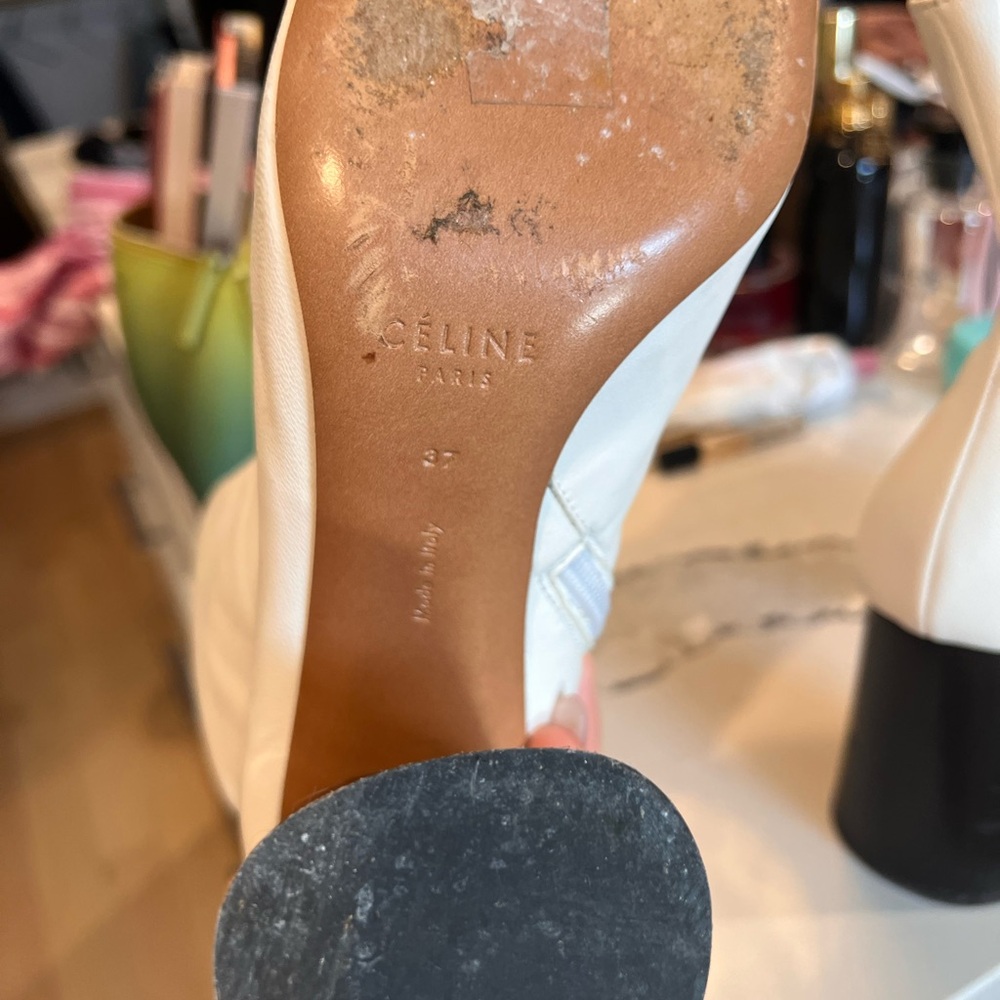 Celine White Heeled Boots - Picture 4 of 7